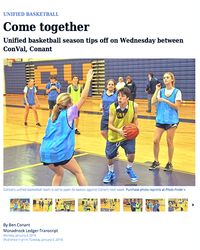 Featured image of article: Ledger Story on ConVal’s Unified Basketball