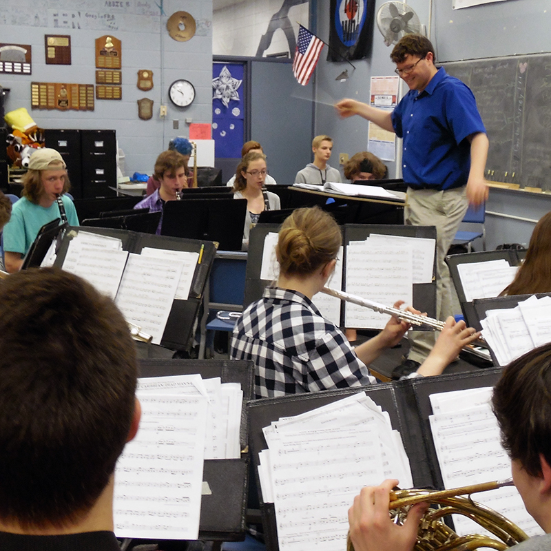 Featured image of article: Wickham Awarded 2016 NHBDA Outstanding Young Band Director