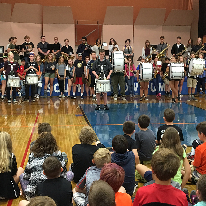 Featured image of article: ConVal High School Band Visits South Meadow School