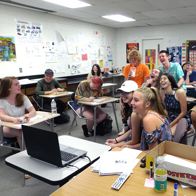 Featured image of article: German I Students Skype With German School