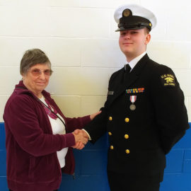 Featured image of article: LaRoche Receives DAR Outstanding Sea Cadet Medal