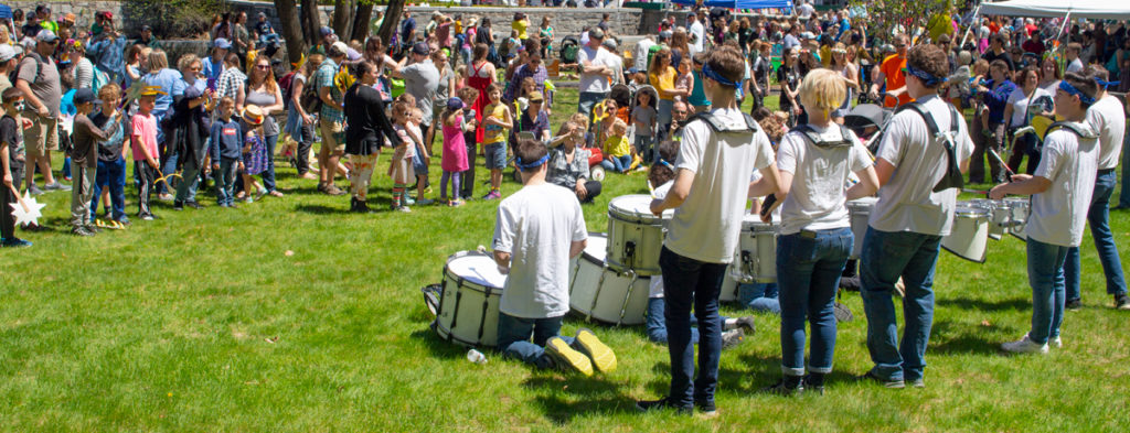 Featured image of article: ConVal Drum Line Entertains At Children & The Arts