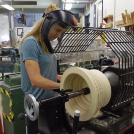 Featured image of article: Student Works On Segmented Wood Turning