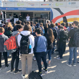 Featured image of article: German “WanderbUS” Visits ConVal High School