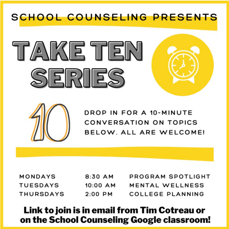 Featured image of article: School Counseling Take Ten Series Continues