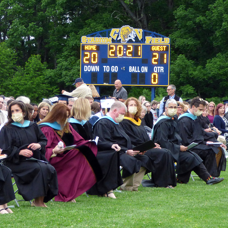 Featured image of article: Class Of 2021 Commencement On ConVal’s Stadium Field
