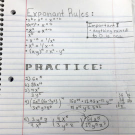 Featured image of article: Students Practice Exponent Rules In Algebra 2 Class