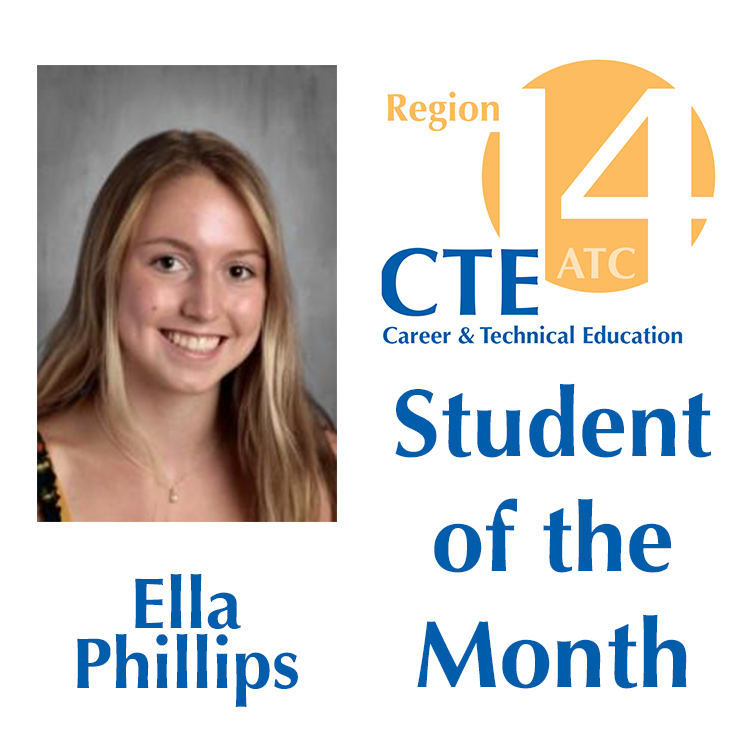 Featured image of article: Ella Phillips Is The February CTE Student Of The Month