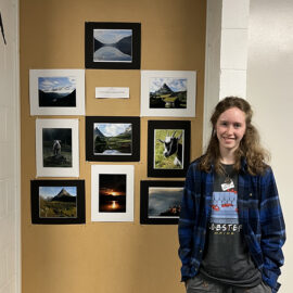 Featured image of article: Hopkins Honored With Photo Display In Library Hallway