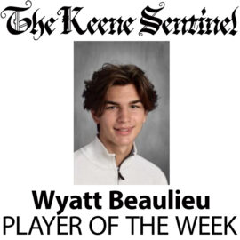 Featured image of article: Wyatt Beaulieu Voted Keene Sentinel Player of the Week