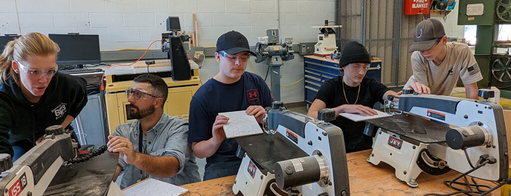 Featured image of article: ATC Students Learn To Use Scroll Saw
