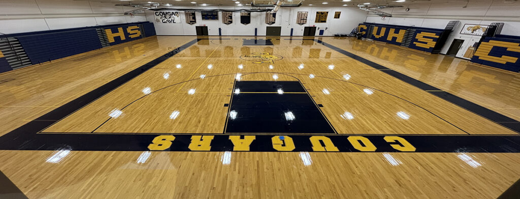 Featured image of article: ConVal Gym Floor Refinished